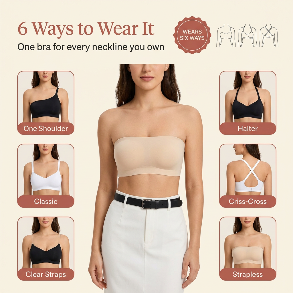 Invisible Push-Up Strapless Bra