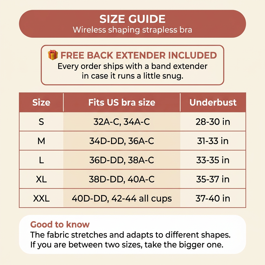 Invisible Push-Up Strapless Bra